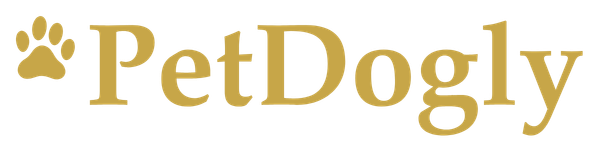 logo PetDogly em dourado sobre fundo claro.
