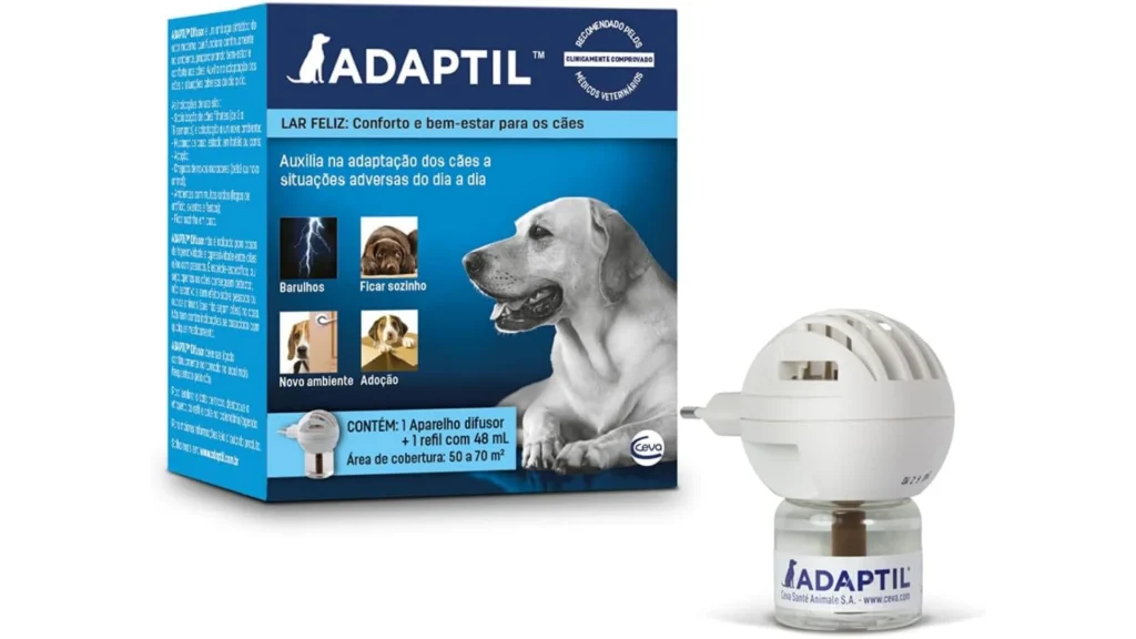 Adaptil difusor elétrico Ceva com refil 48ml — tratamento para ansiedade de separação em cães